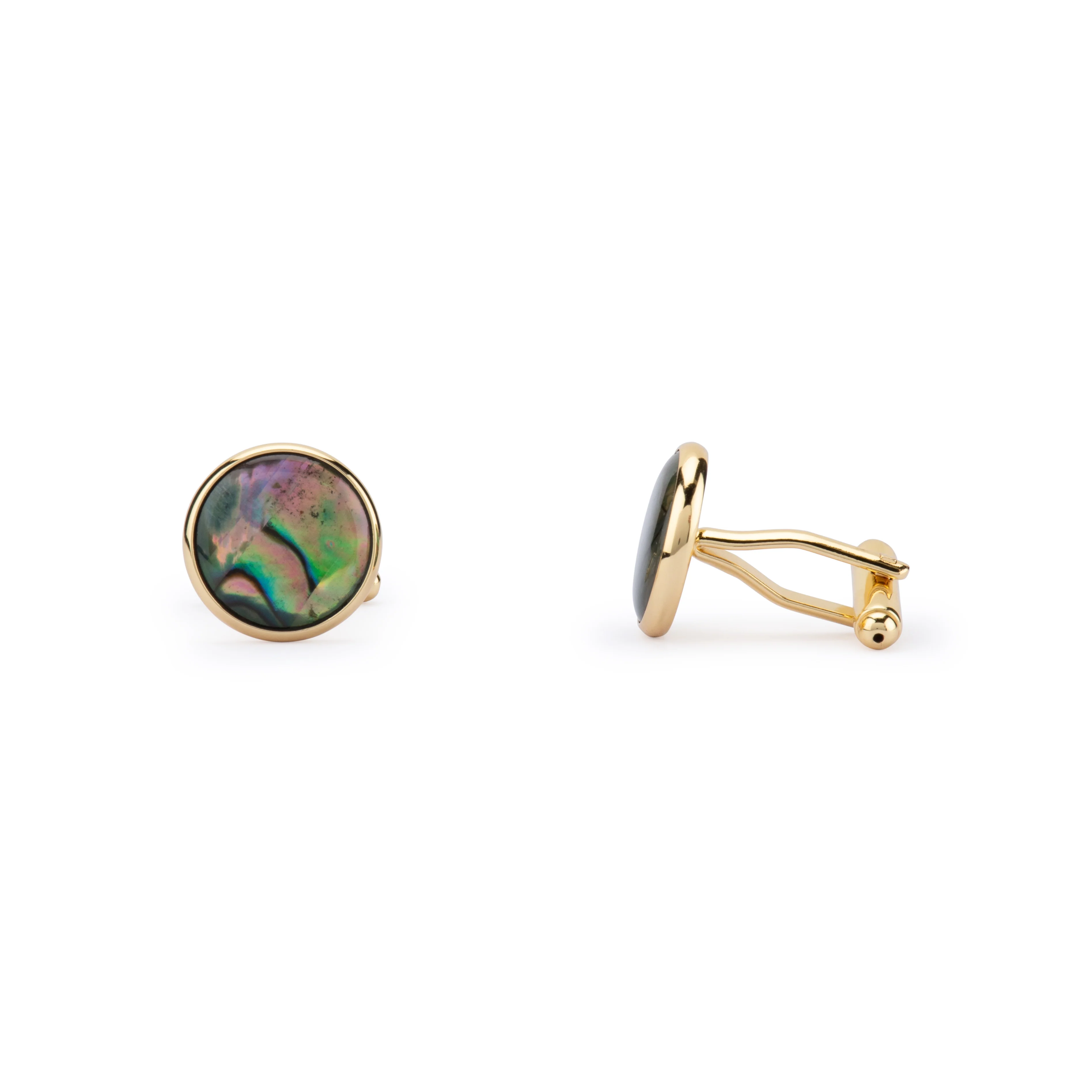 Abalone Shell Round Cufflinks - Image 3
