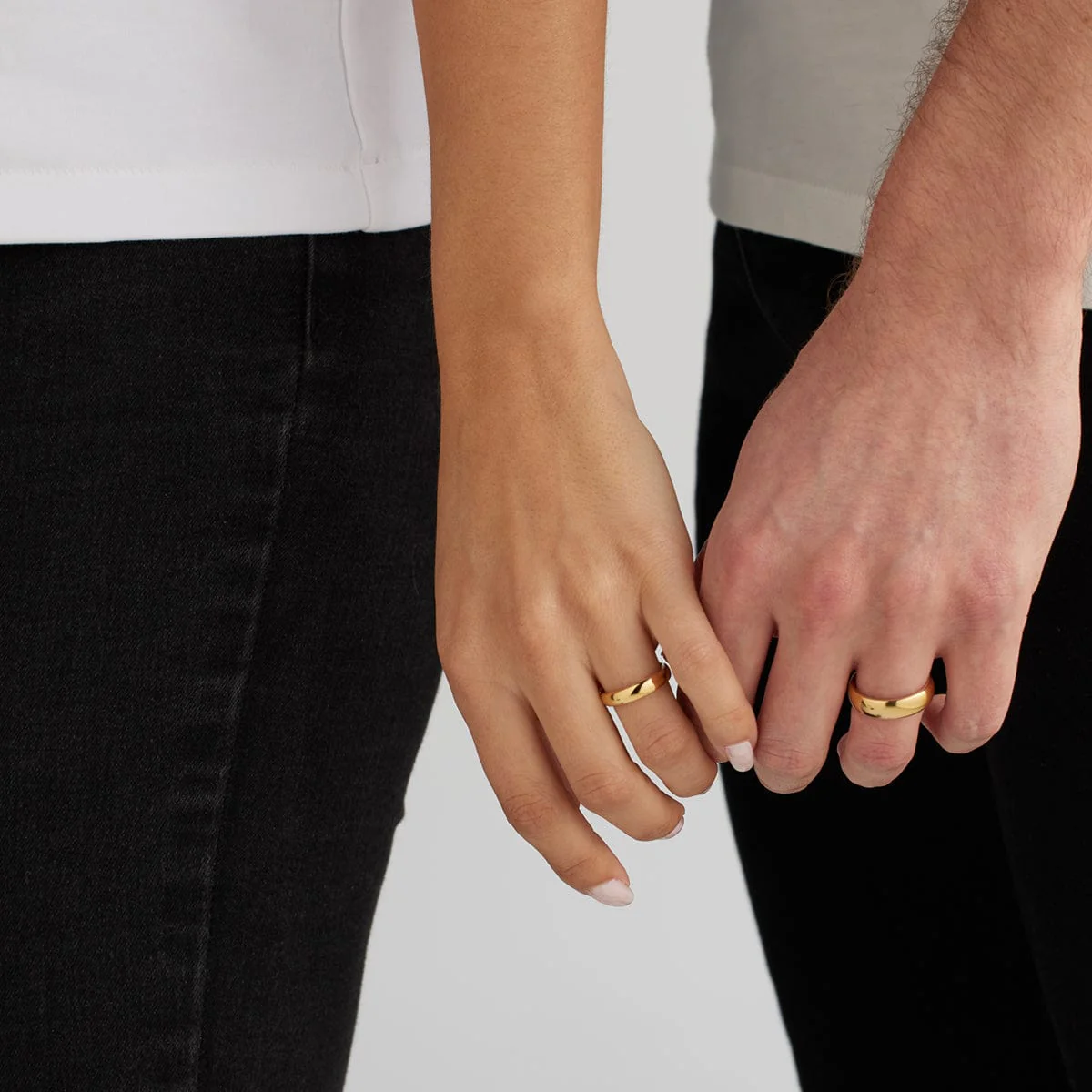 Classic Gold Tungsten Ring Set - Image 3