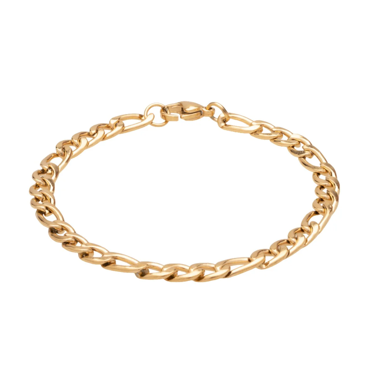 Gold Figaro Chain Bracelet - Image 3