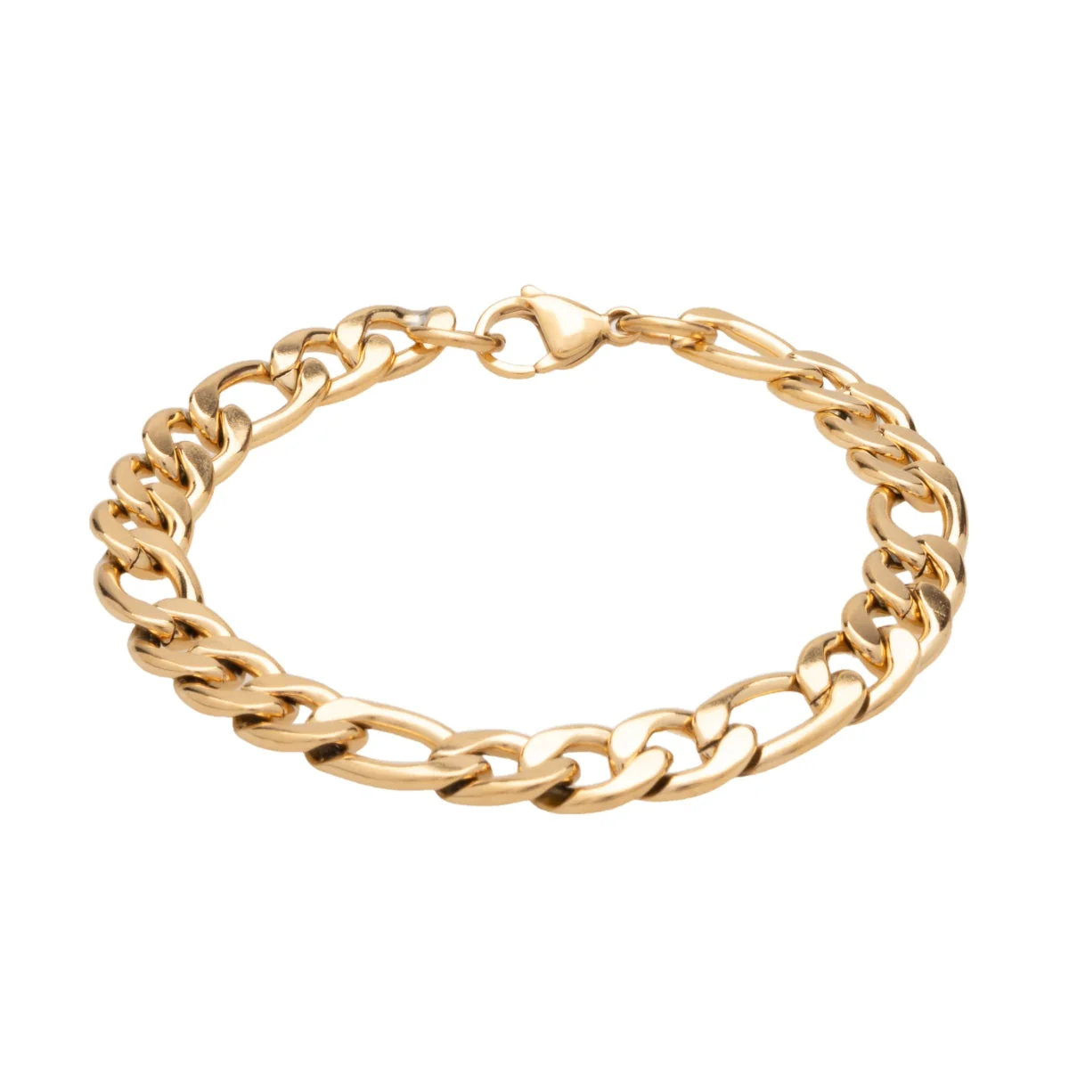 Gold Figaro Chain Bracelet - Image 5