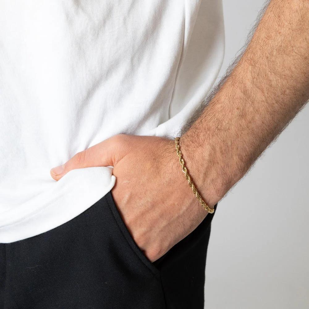 Gold Rope Chain Bracelet - Image 2