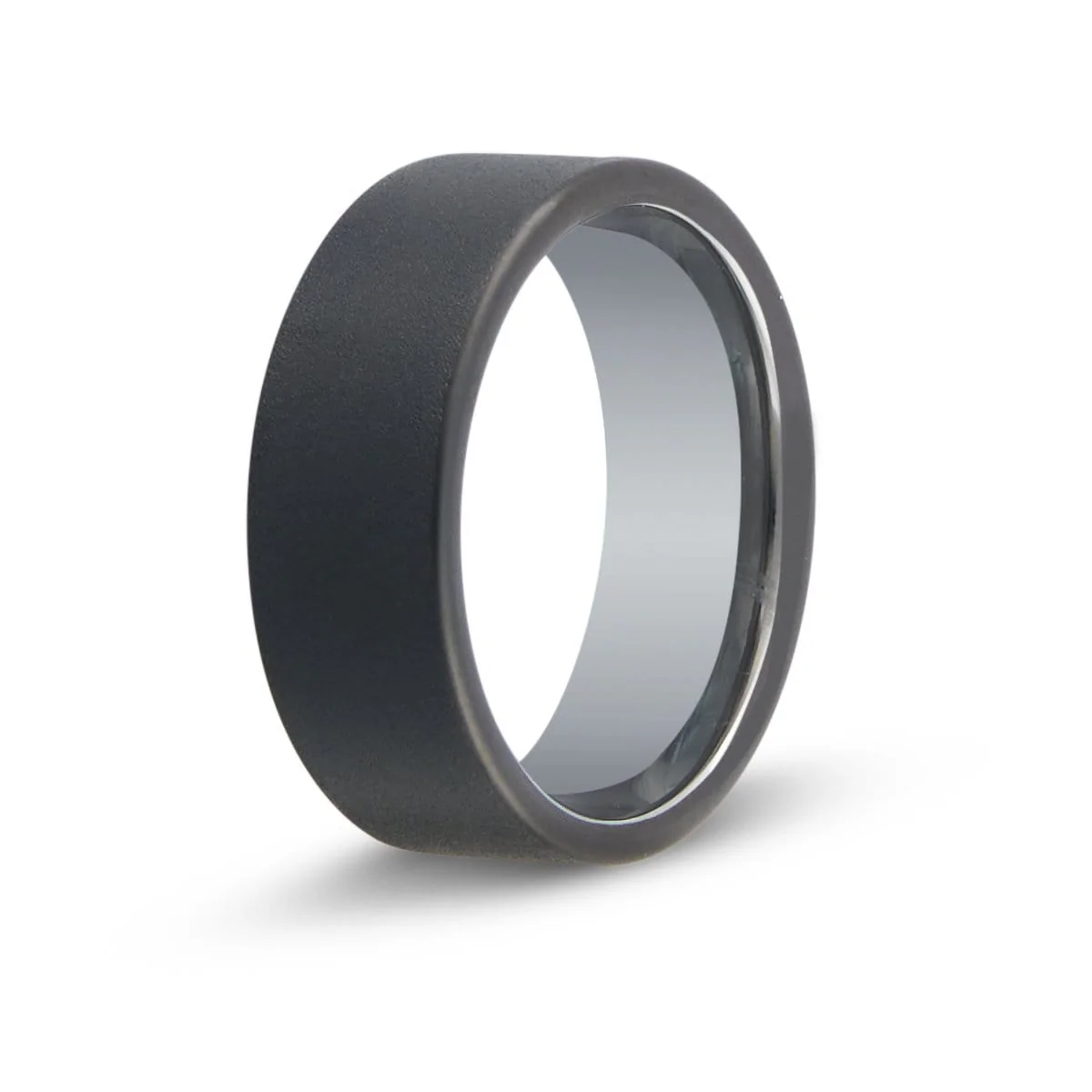 Men’s Black Sandblasted Tungsten Ring - Image 3