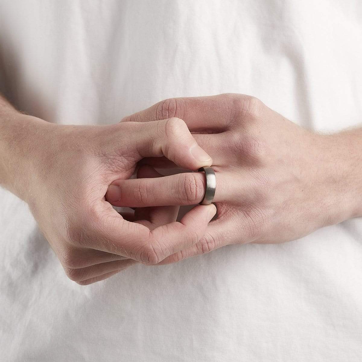 Men’s Brushed Tungsten Ring - Image 4