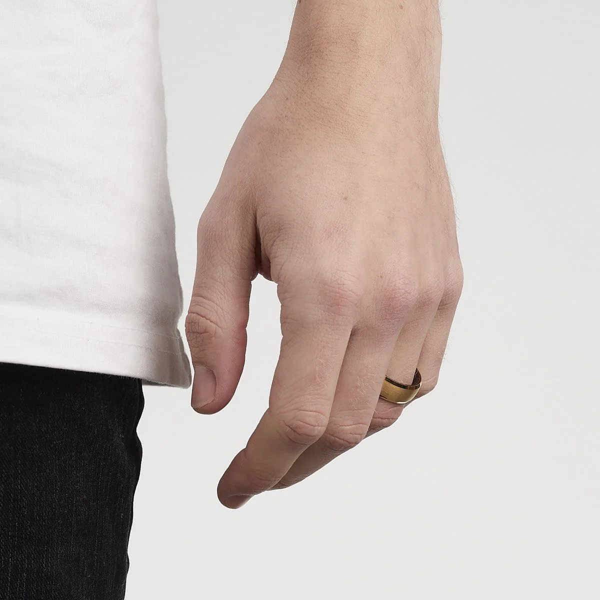 Men’s Gold Wood Inlay Ring - Image 3