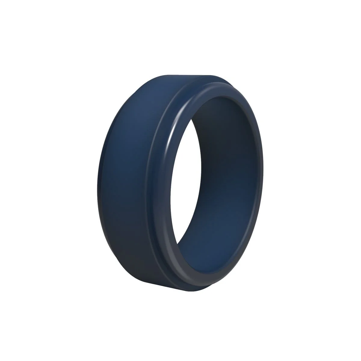 Men’s Stepped Edge Silicone Ring - Image 6