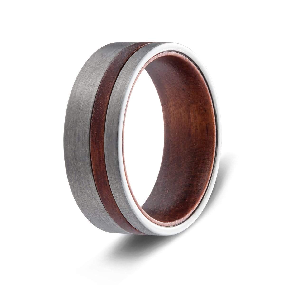 Men’s Tungsten Ring with Wood Accent - Image 4