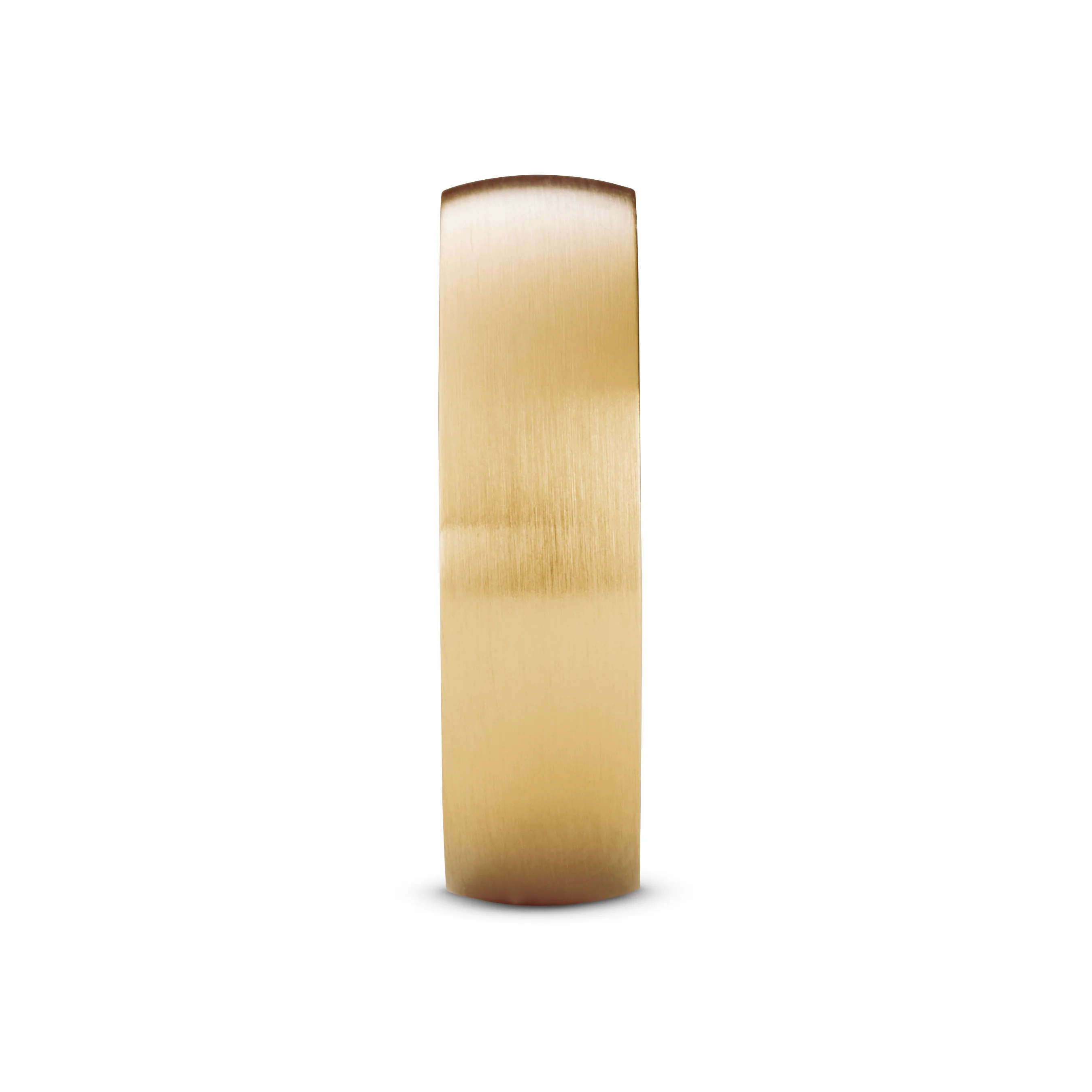 Men's Brushed Dome Yellow Gold Ring - Image 3