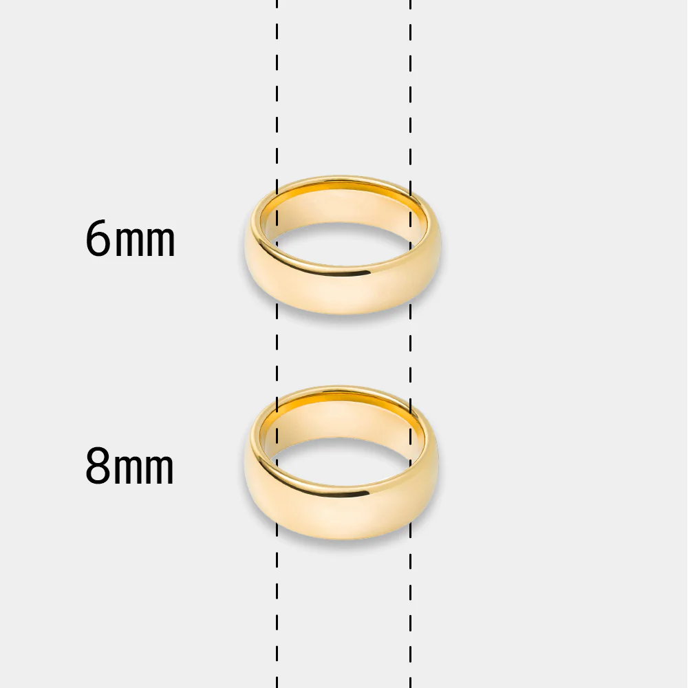 Men's Classic Gold Titanium Ring - Image 3