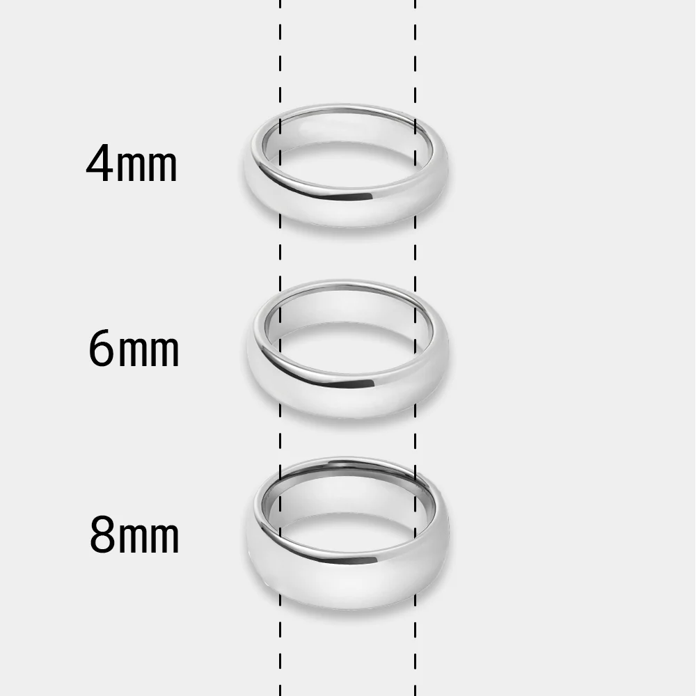 Men's Classic Silver Tungsten Ring - Image 3