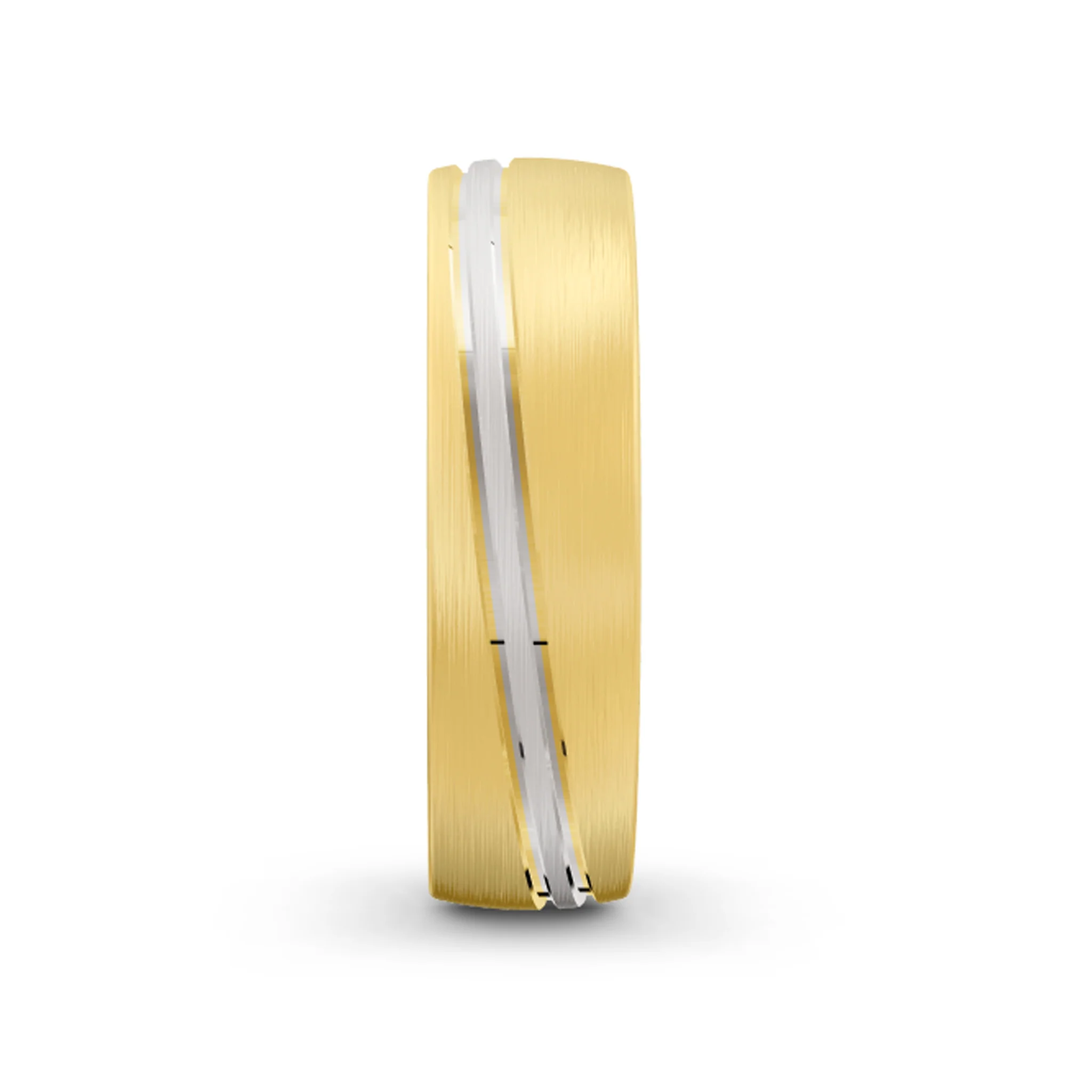Men's Curved Channel Gold Ring - Image 3