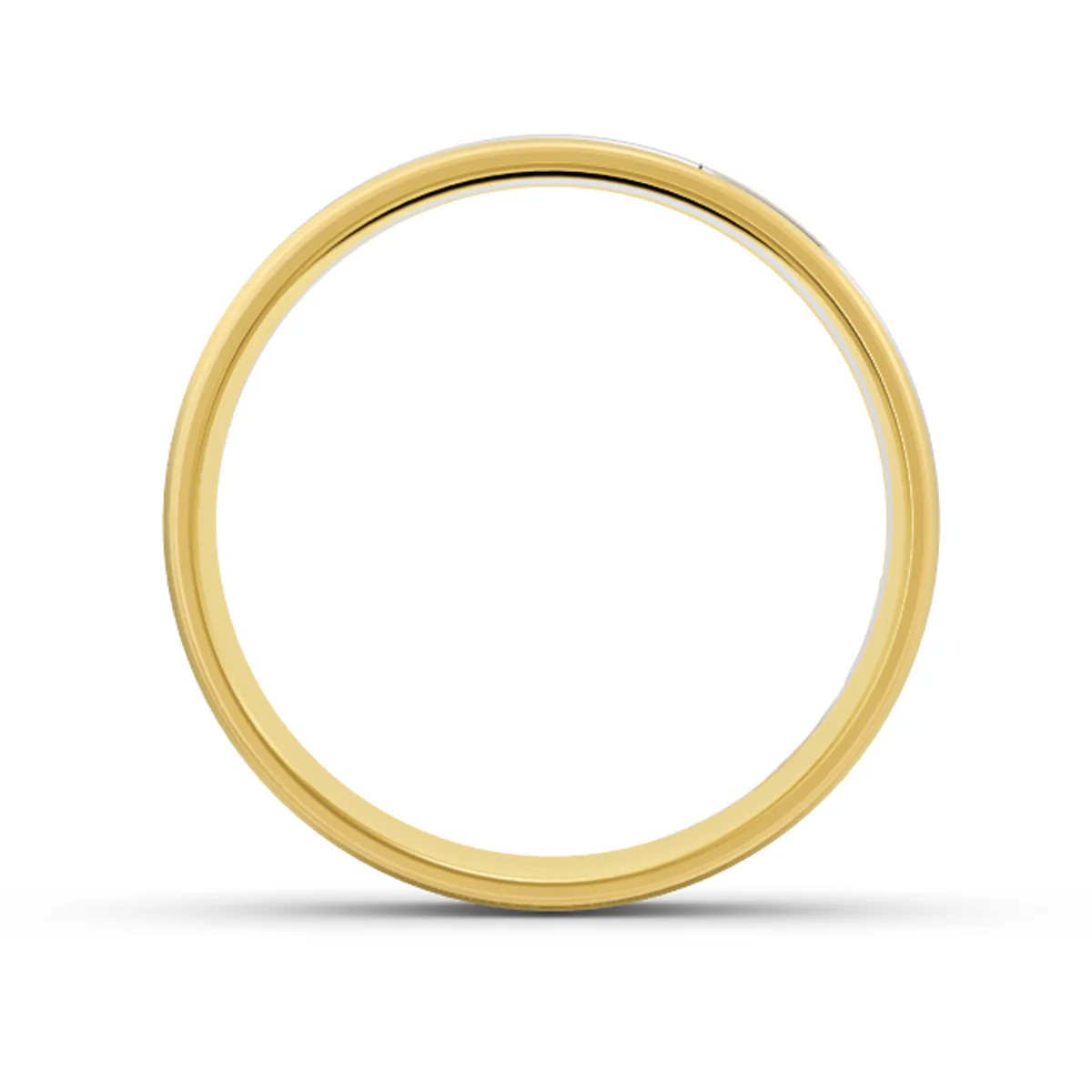 Men's Curved Channel Gold Ring - Image 5