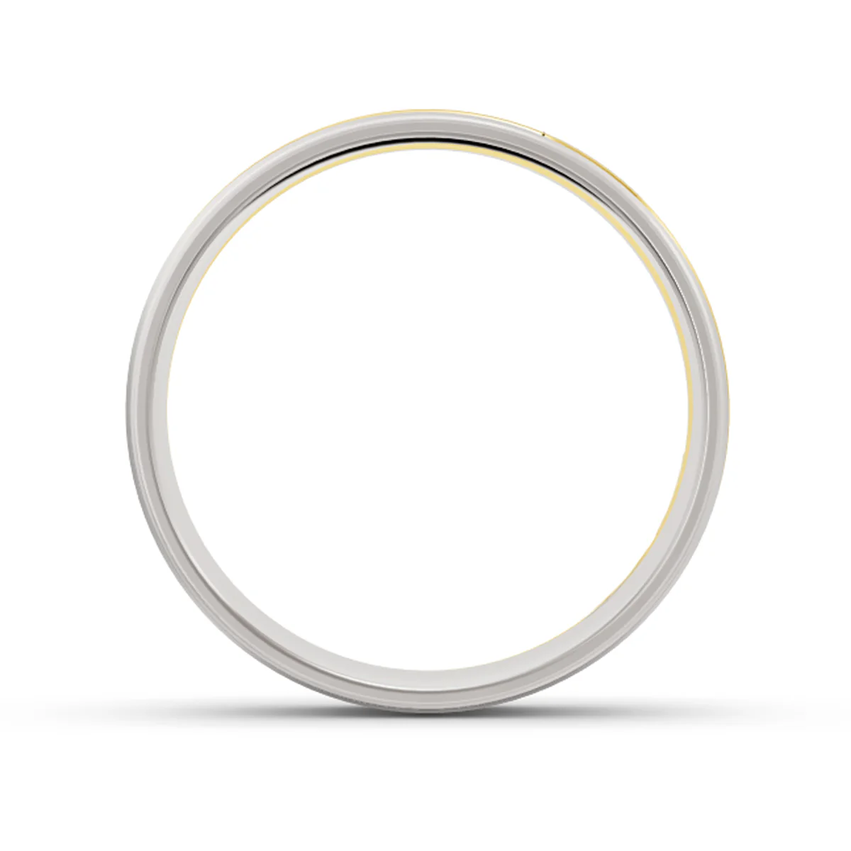 Men's Curved Channel Gold Ring - Image 6