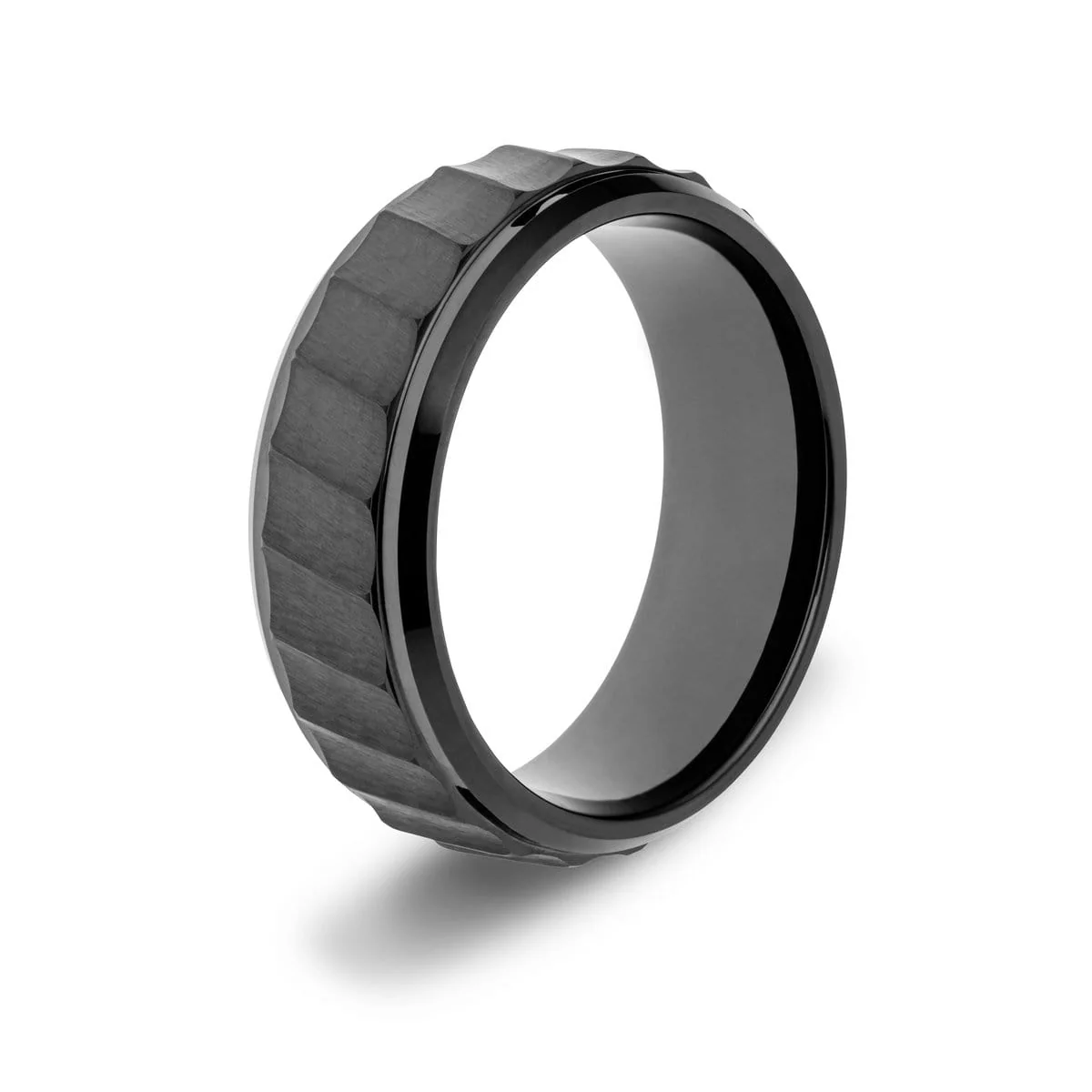 Men's Hammered Tungsten Ring - Image 3