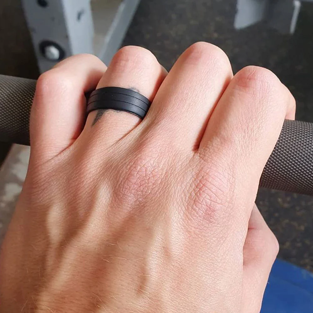 Men's Parallel Silicone Ring - Image 3