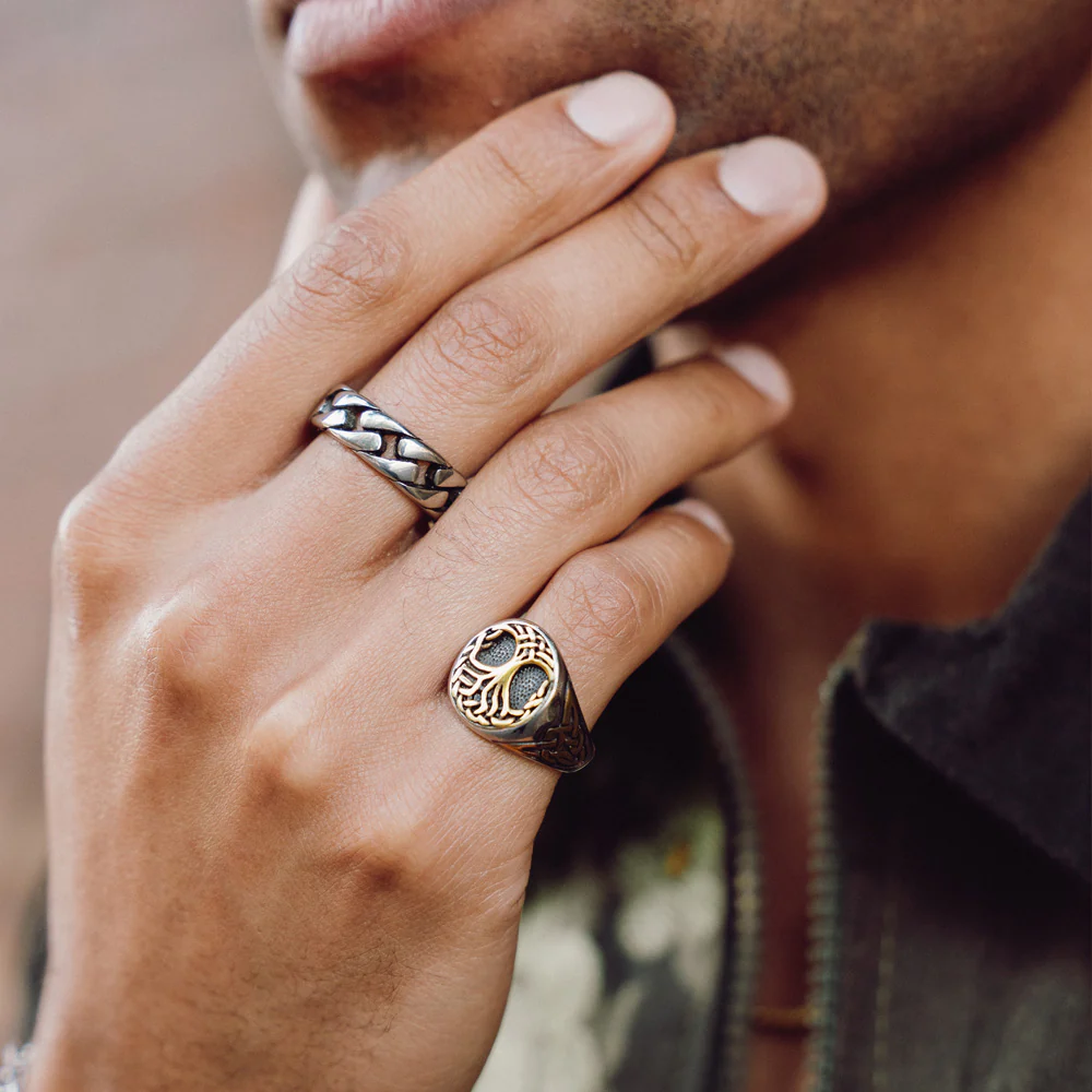 Men's Tree of Life Signet Ring - Image 2