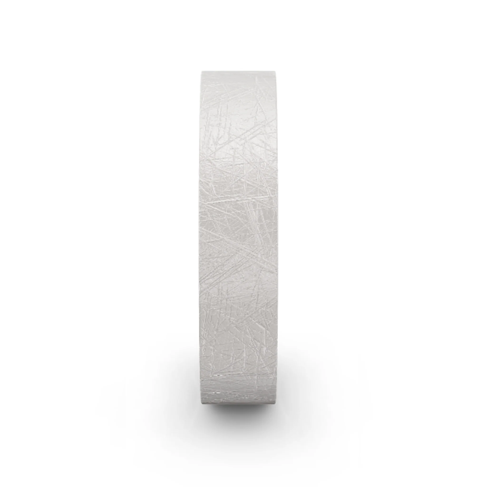 Men's White Gold Ice Matte Ring - Image 2