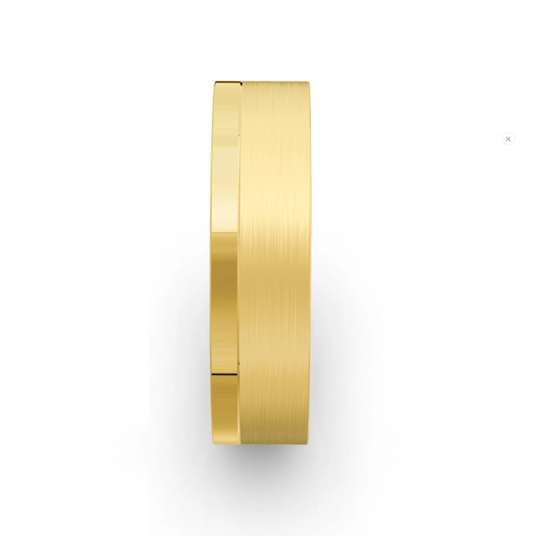 Men's Yellow Gold Single Polished Edge Ring - Image 2