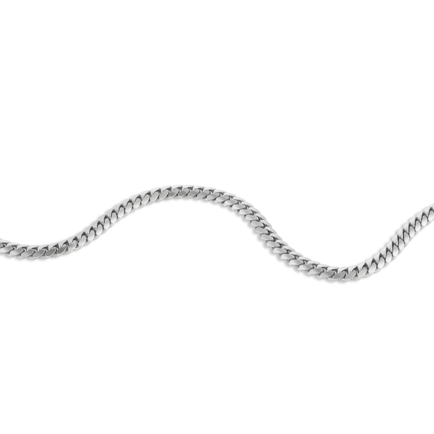 Silver Cuban Chain Necklace - Image 3