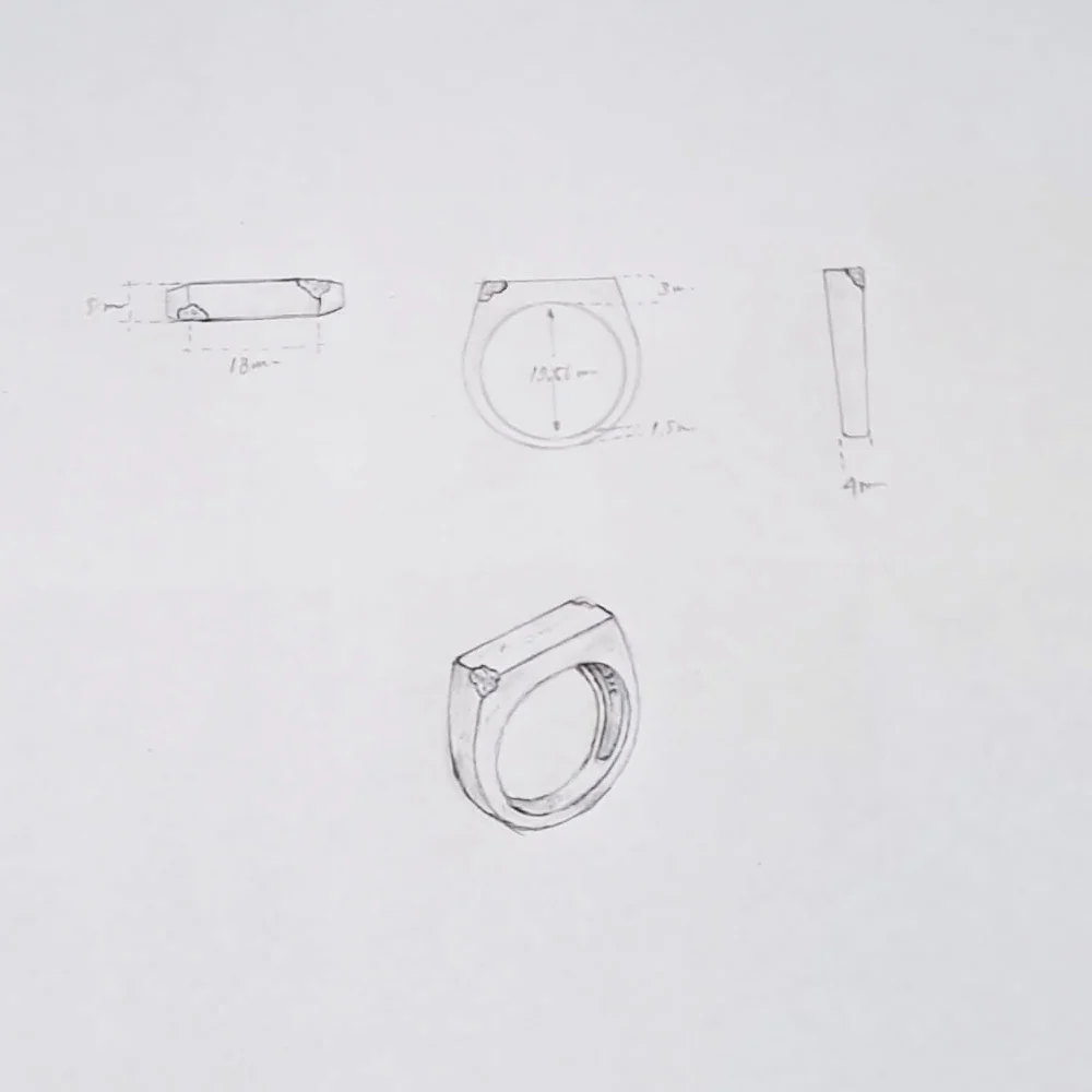 The Burke | Sterling Silver Signet Ring - Image 4