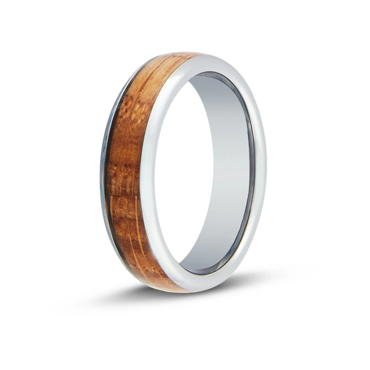 Whiskey Barrel Wood Inlay Ring Set - Image 4