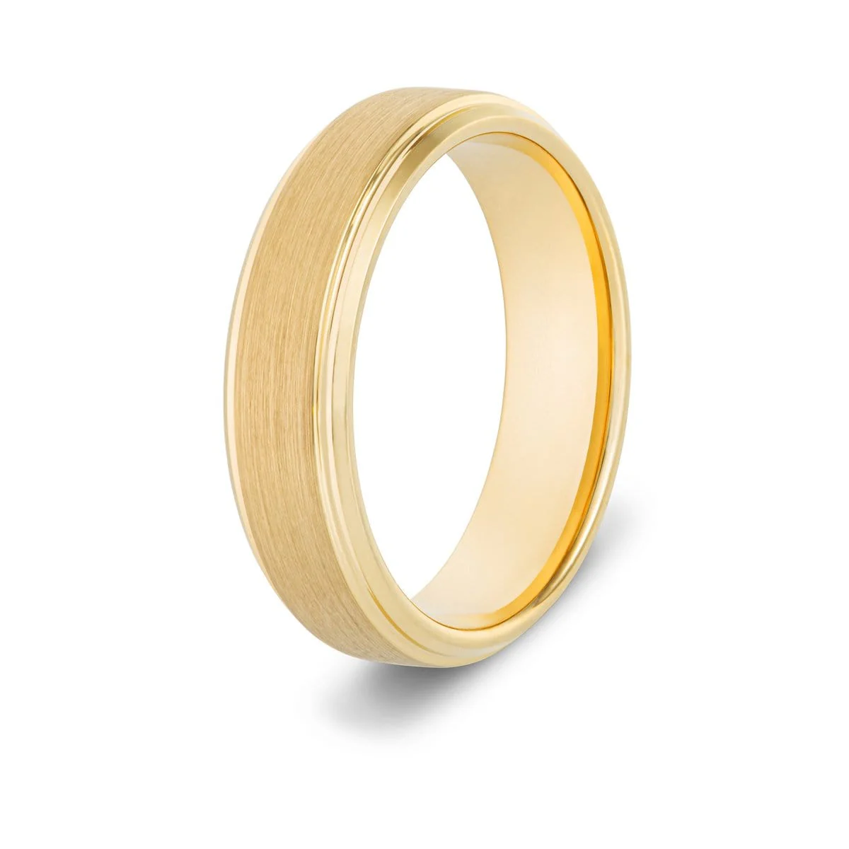 Women’s Brushed Gold Tungsten Ring - Image 3