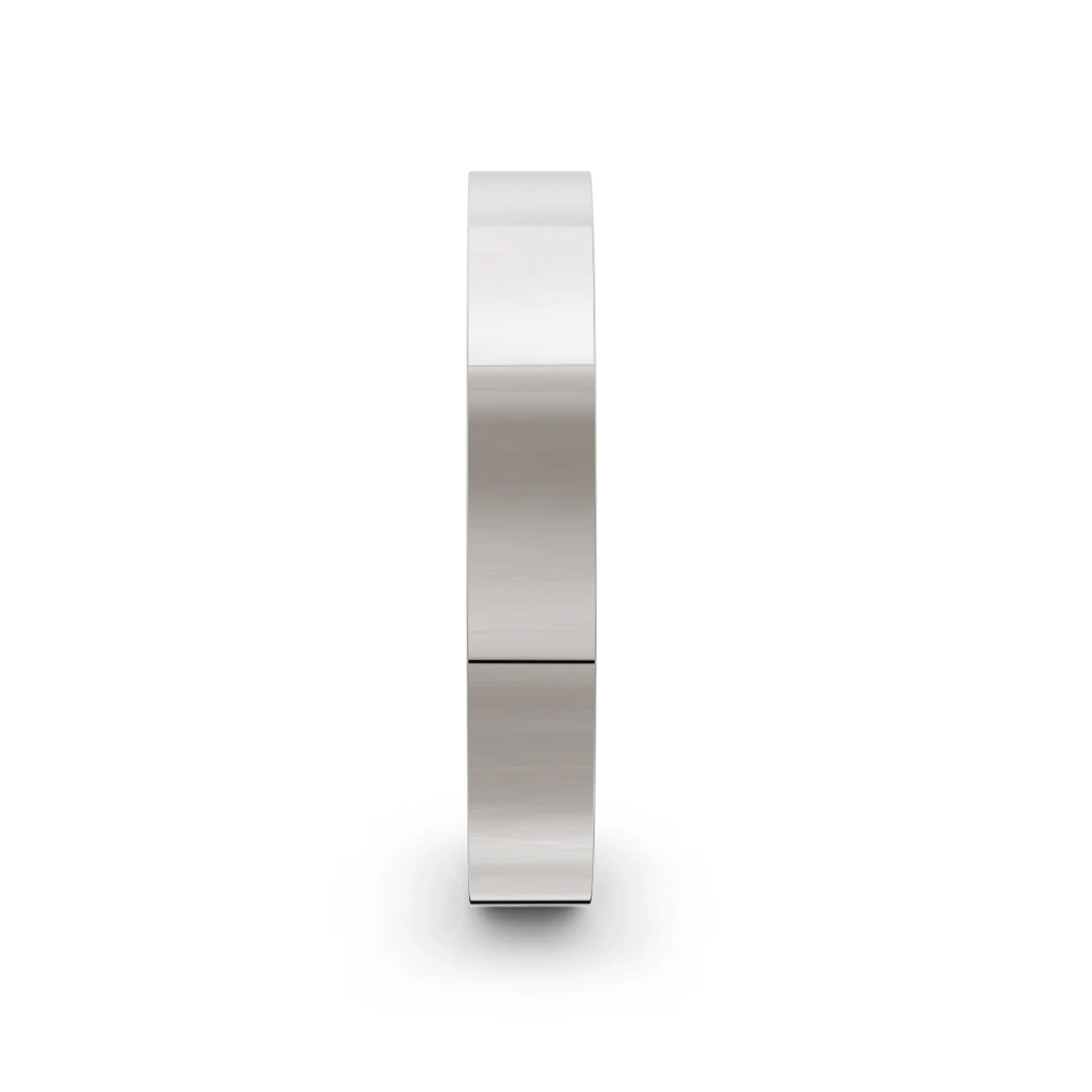 Women's Classic Flat White Gold Ring - Image 2