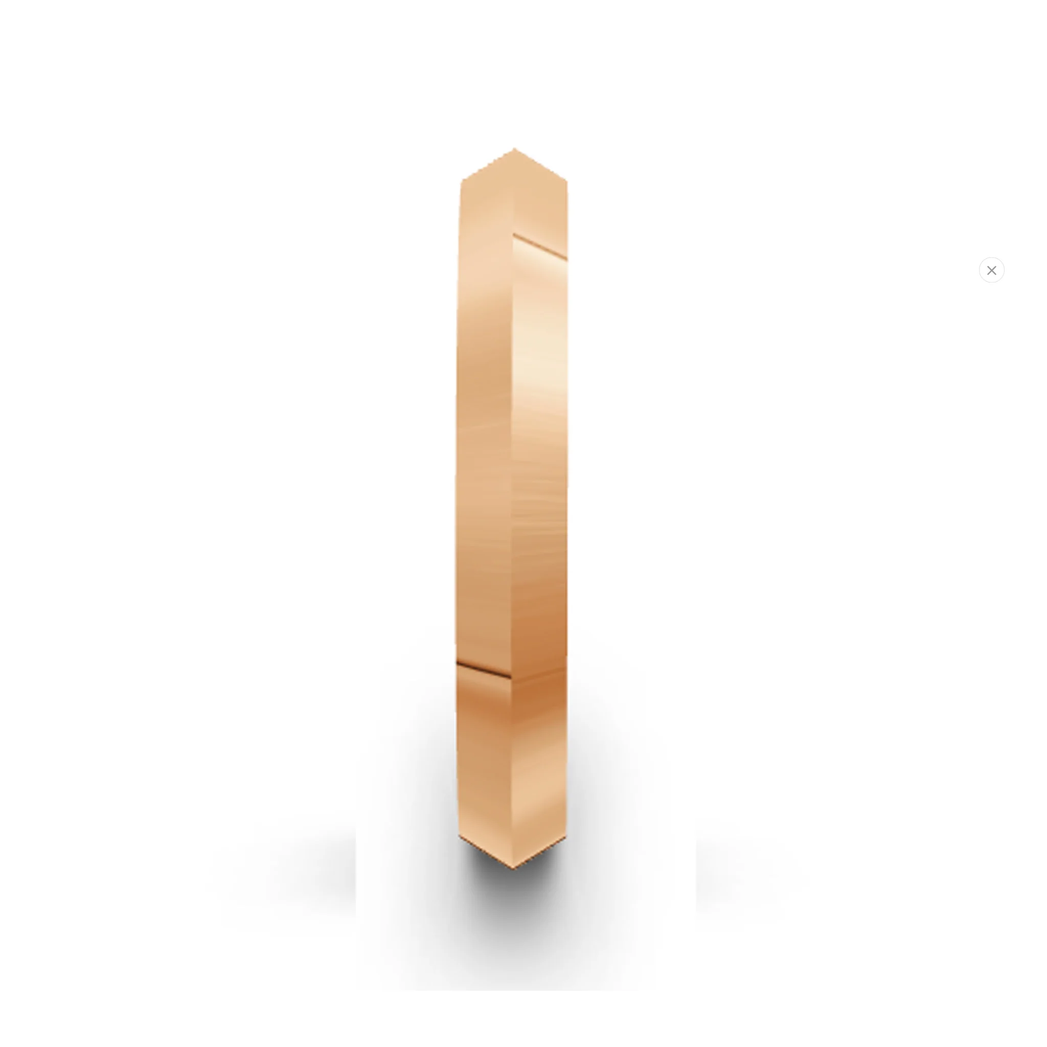 Women's Rose Gold Knife Edge Ring - Image 2